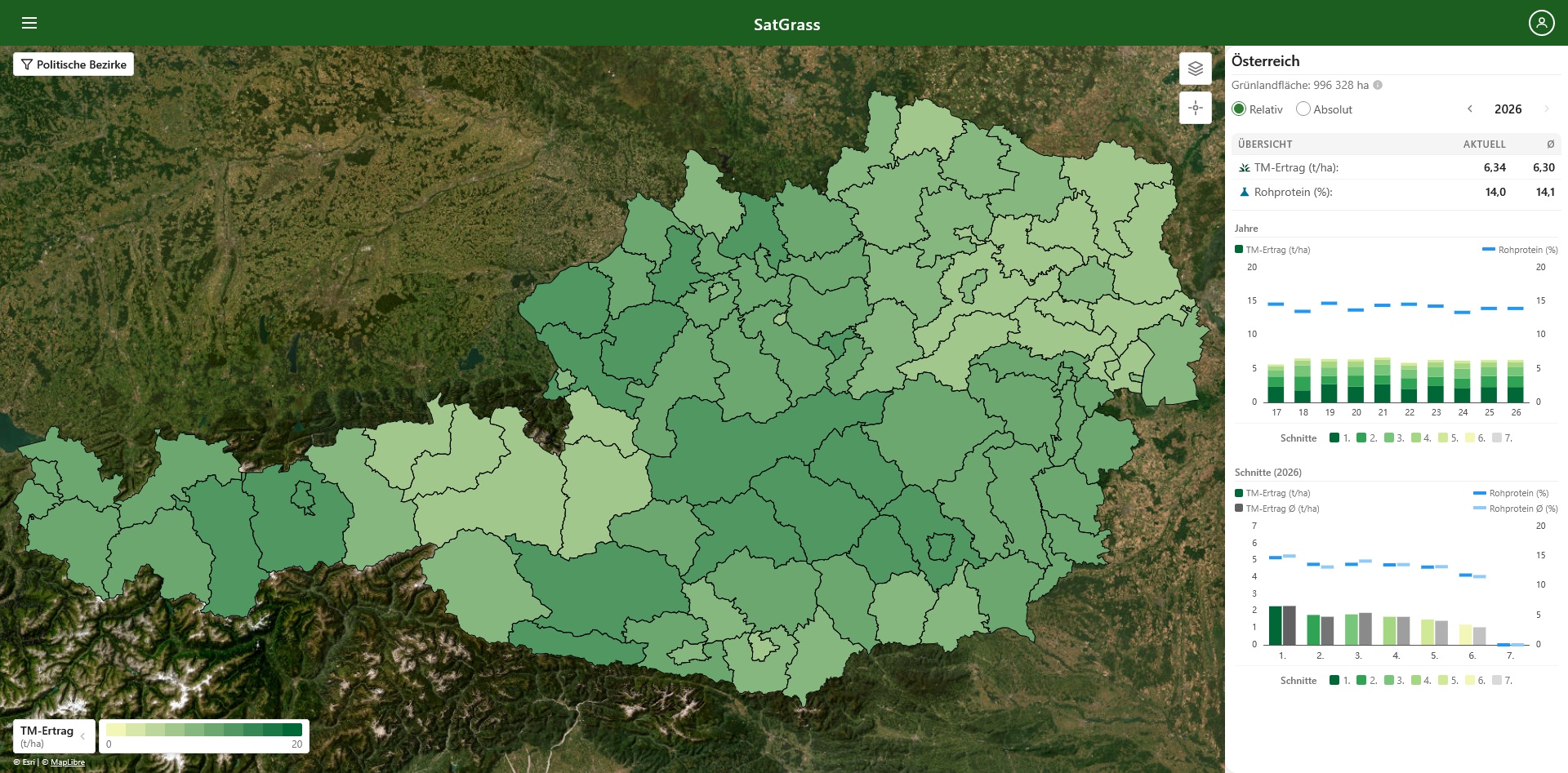 SatGrass Kartenübersicht